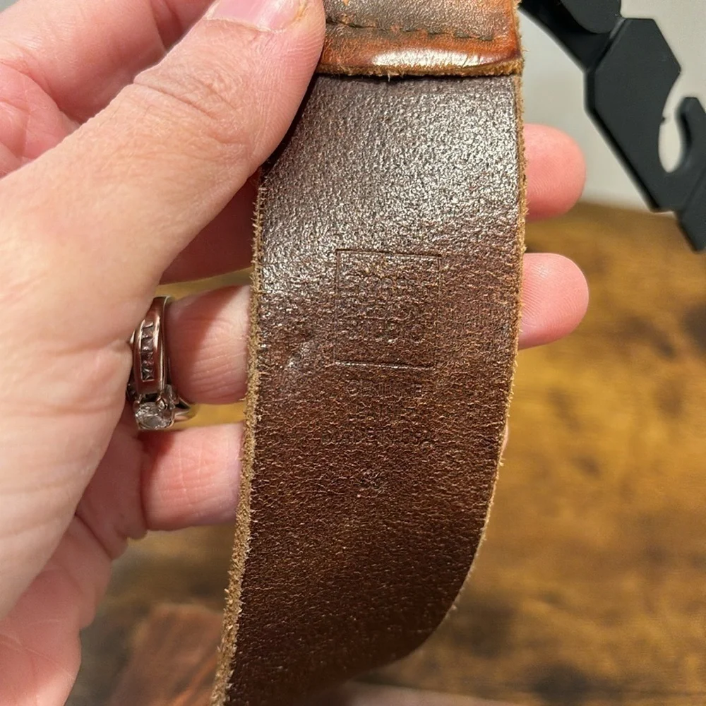 Express Temperance inspirational motivational belt brown leather  women 46